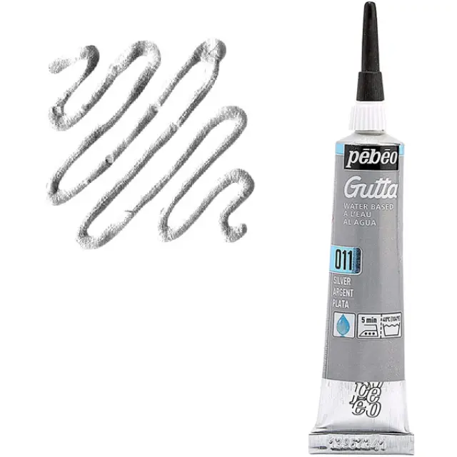 Pebeo Gutta Μεταξιού Setasilk Σωληνάριο - 011 Silver - 20ml
