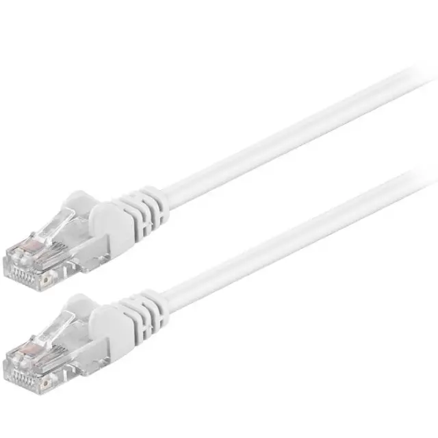Καλώδιο δικτύου CAT 5e, U/UTP, 0.25m σε λευκό χρώμα.