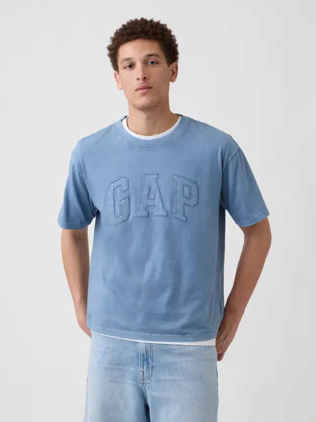 Ανδρική Μπλούζα Everyday Soft σε Boxy Γραμμή με Λογότυπο Classic jasper blue