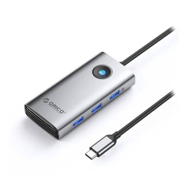 Orico Docking Station PW11 6in1 USB-C 3x USB-A 3.0 1x USB-C PD 100W 1x HDMI 4K30Hz 1x RJ45 2.5G Ethernet Gray