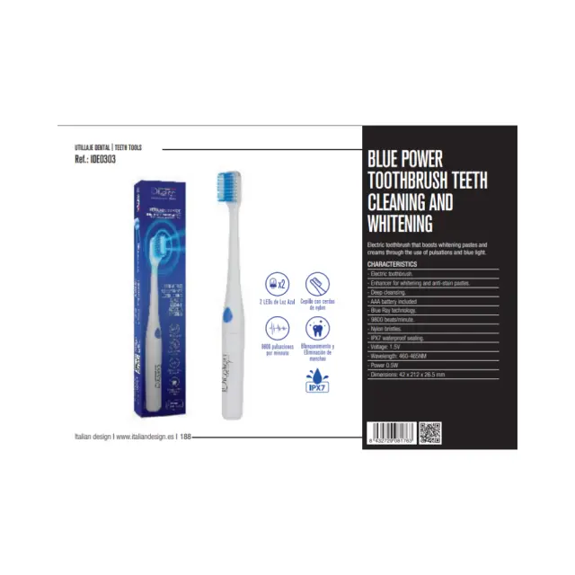 ID Italian ibluepower Οδοντόβουρτσα Toothbrush Teeth Cleaning And Whitening 2