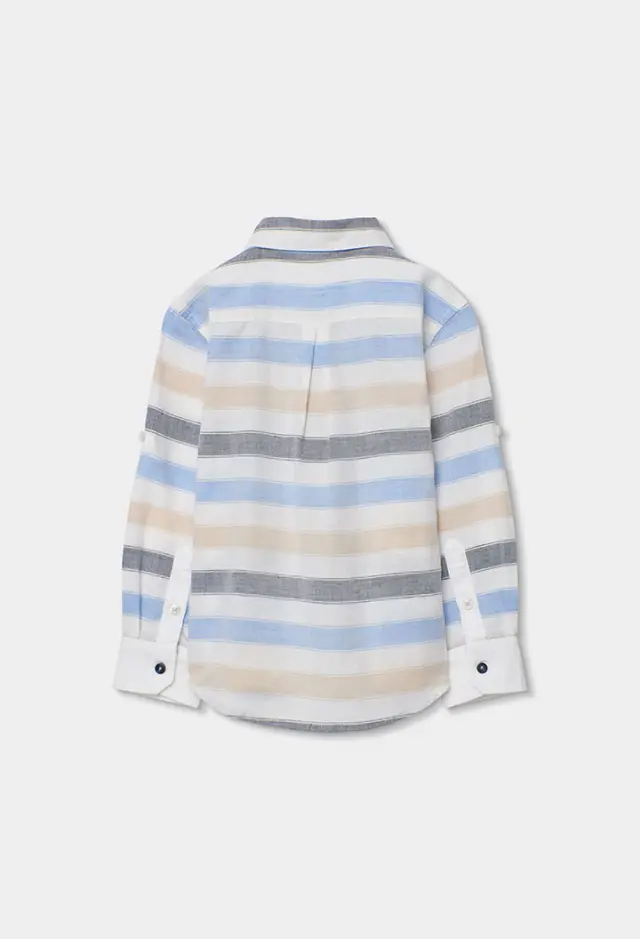 Boboli Shirt linen ριγέ για αγόρι 873008-9786 2