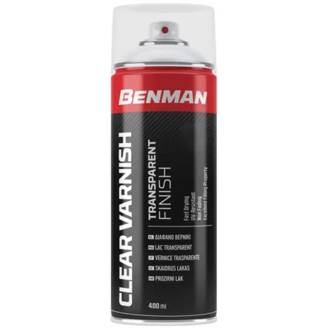 SPRAY ΔΙΑΦΑΝΟ ΒΕΡΝΙΚΙ ΓΥΑΛΙΣΤΕΡΟ BENMAN 400ML 28530