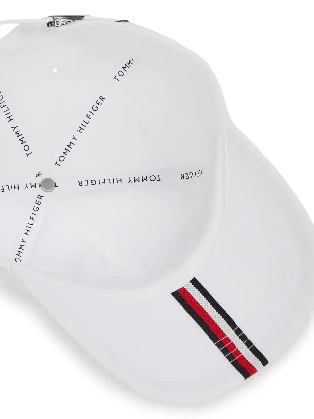 Tommy Hilfiger Ανδρικό Καπέλο Jockey Foundation Soft 6 Panel Cap Σκούρο Λευκό 3