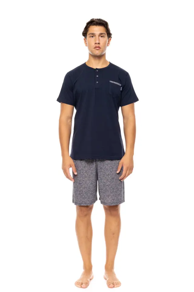 S-M565 - Yacht Blue - PYJAMA 3PCS MIDNIGHT BLUE - L