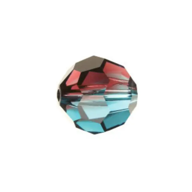 Swarovski 5000 Faceted Round Burgundy-Blue Zircon Blend 8mm - 6τεμ