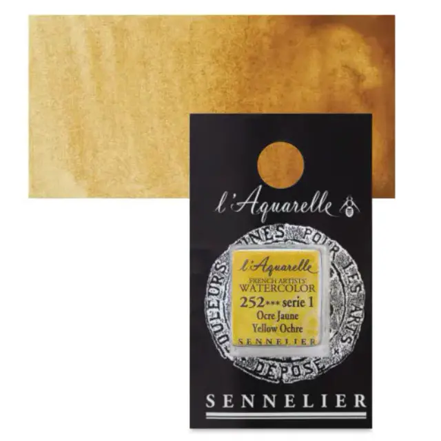 Χρώμα Ακουαρέλας Sennelier l Aquarelle Half Pan - 252 Yellow Ochre