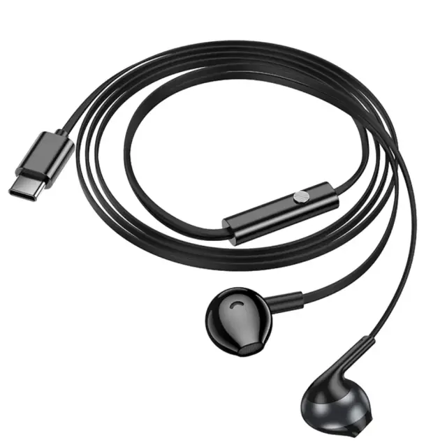 Hands Free Hoco M115 Sagacious USB-C Universal Earphones Hi-Fi Stereo με Μικρόφωνο Μαύρα 1.2m 3