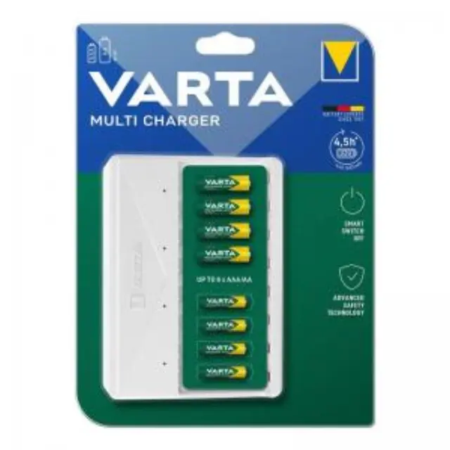 Φορτιστής Μπαταριών Varta Universal έως 8 Μπαταρίες ΑΑ/ΑΑΑ Λευκό N65153 2