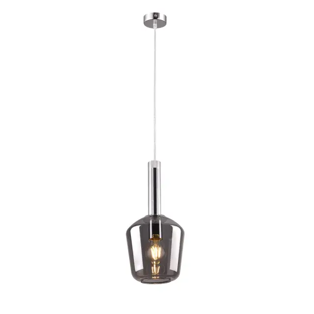 Inlight Κρεμαστό φωτιστικό από φιμέ γυαλί 1XE27 D:18x36cm (4079)