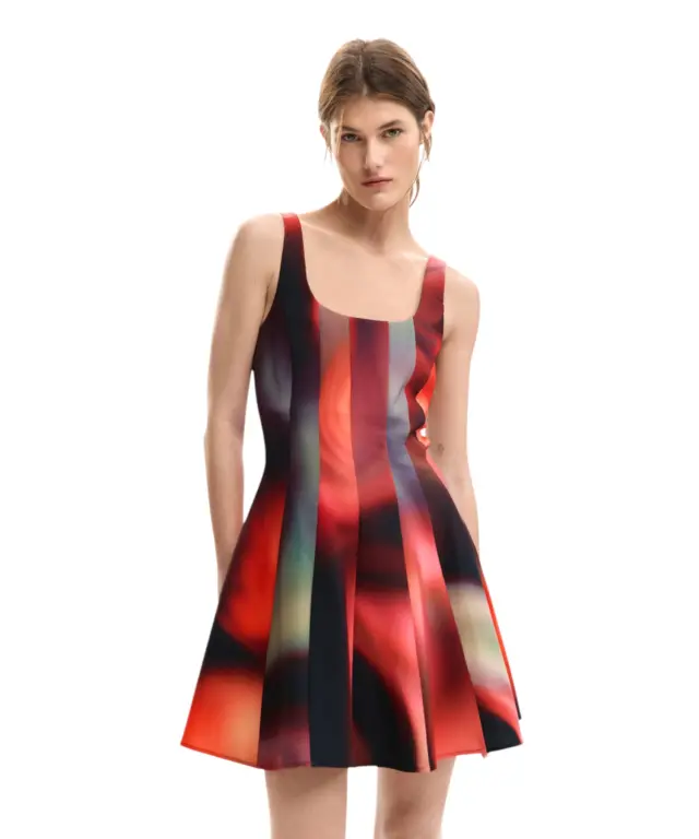 Desigual - Γυναικείο Κοντό Φόρεμα Cortesmancha 26SWVW02-2000 Μαύρο