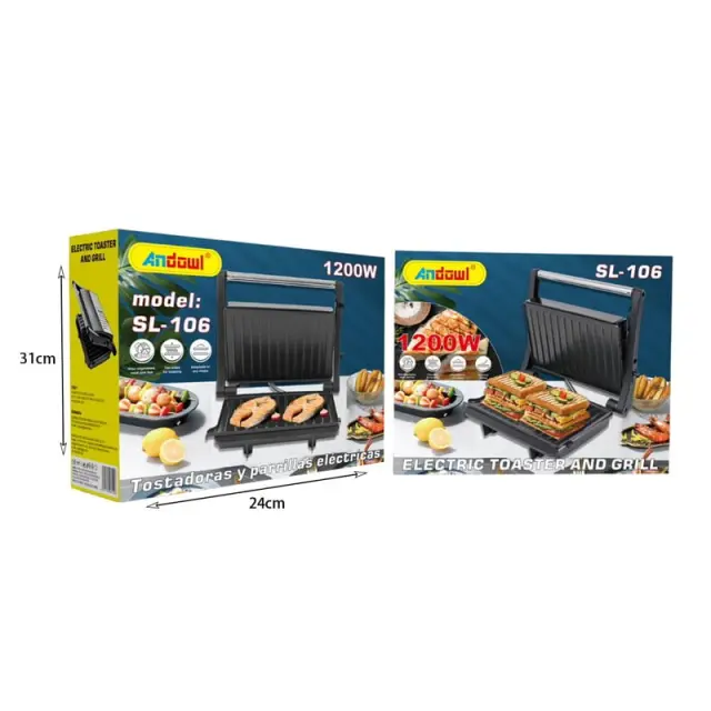 Andowl SL-106 Τοστιέρα Γκριλιέρα 1200W 220V - Electric Toaster & Grill z774228 2