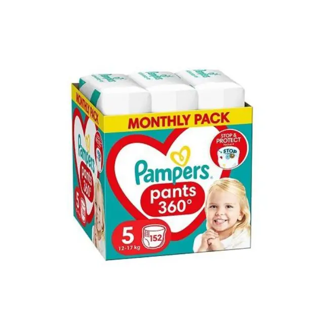 Pampers Pants Monthly Πάνες Βρακάκι No. 5 για 12-17kg, 152τμχ