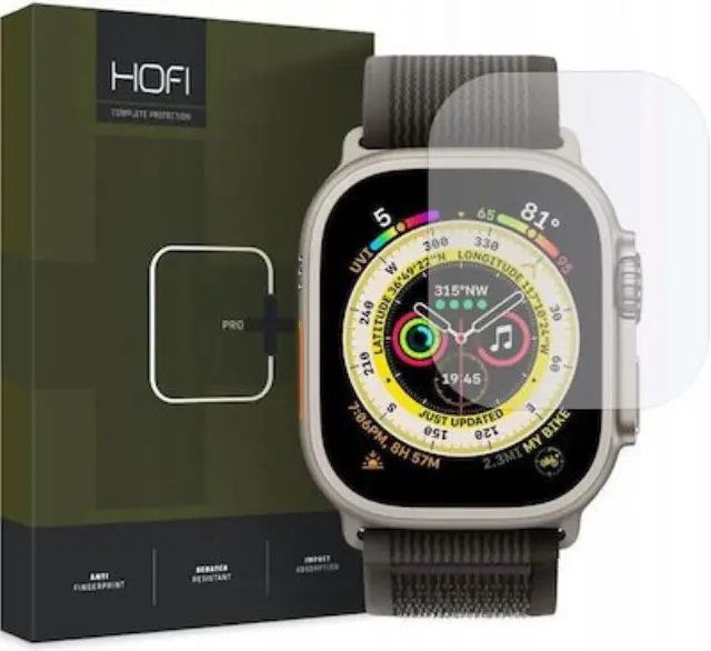 Hofi® Hybrdid Glass Pro+ Tempered Glass Αντιχαρακτικό Γυαλί Για Apple Watch Ultra 49mm- Clear