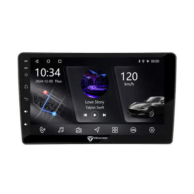 VenCore Οθόνη Multimedia Android 15 9" PX5S Octa-Core 2GB/32GB IPS με Πρόσοψη, CarPlay, Android Auto και Υποστήριξη Κάμερας 360° για Opel Combo C 2002-2010 – Μαύρη (3236-10005-0798B4) 2