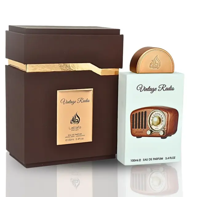 Lattafa Pride Vintage Radio Eau de Parfum 100ml Unisex Άρωμα με Δαμάσκηνο, Palo Santo + Σανδαλόξυλο