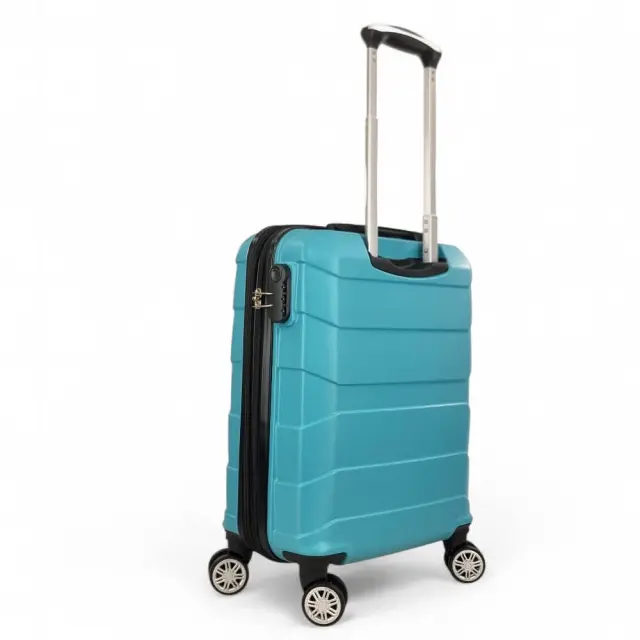Cabin Size Βαλίτσα 55x40x20 +5εκ GREENWICH 125 – Εγκεκριμένη Χειραποσκευή - Γαλάζιο 3