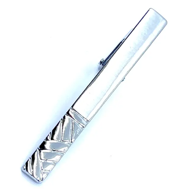 Σχεδιαστικό Ασημί Κλιπ Γραβάτας 5 cm – LGTC-T5/25 3