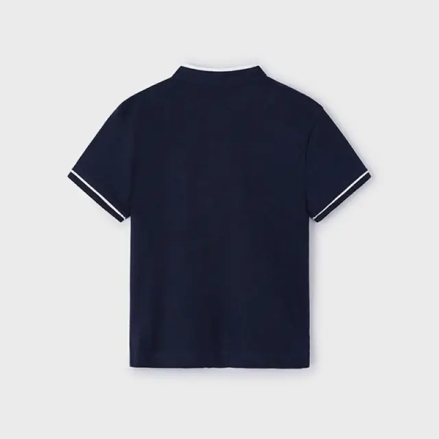 Mini 2 έως 10 ετών Πόλο γιακάς μάο Better Cotton ναυτικό μπλε - 8Ε 3