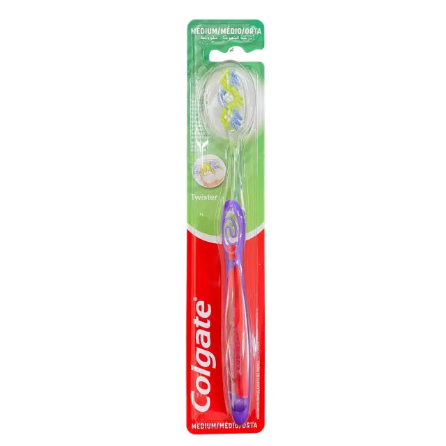 COLGATE Οδοντόβουρτσα Twister Fresh Medium Πράσινο