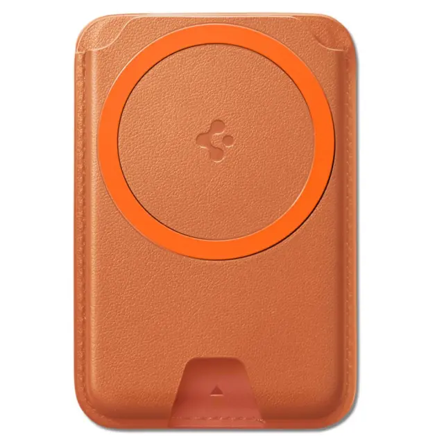 SPIGEN VALENTINUS MAGFIT+ MAGSAFE UNIVERSAL MAGNETIC CARD HOLDER METALLIC ORANGE 2