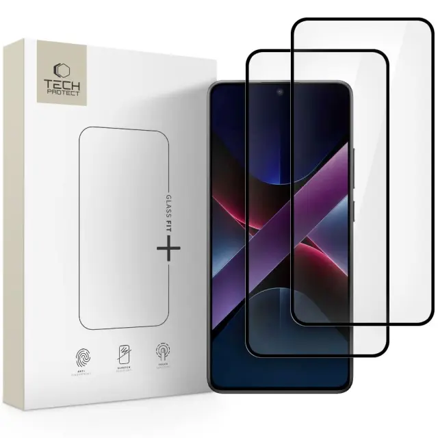 Tech-protect Glass Fit+ 2-pack Xiaomi Poco X7 Pro 5g Black