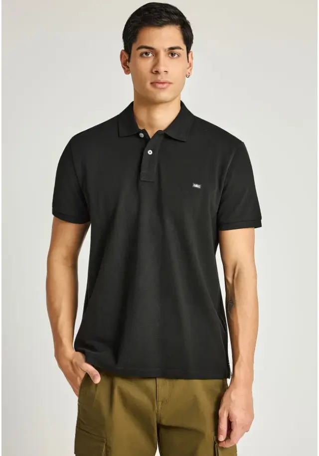 Funky Buddha Polo T-Shirt Black FBM013-001-11 - M