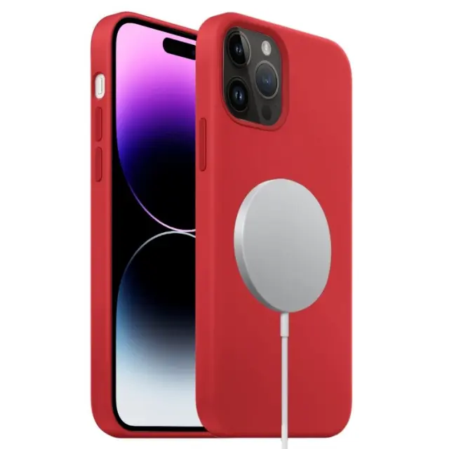 Back Cover Προστατευτική Θήκη Σιλικόνης με Magsafe για iPhone 15 Pro Max - Red OEM