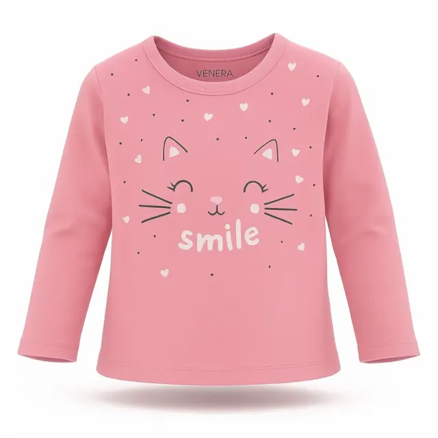 Μπλουζάκι Μακρυμάνικο Smile Venere Pink 8020625 - 12 M (80cm)