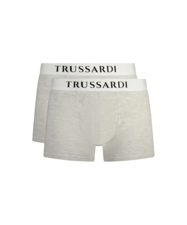 Trussardi Jeans– Ανδρικά Μποξεράκια 2Pack TRU2UTR01-16GREY Γκρι - 2XL 3