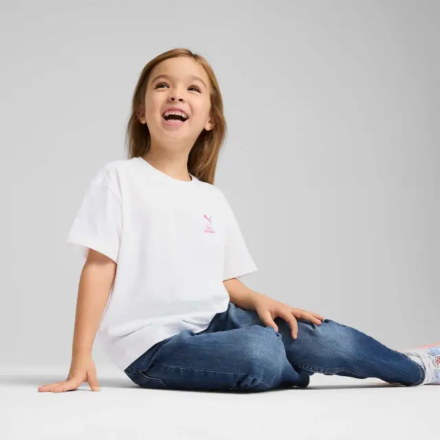 Puma Girl's Hello Kitty Friends Relaxed Graphic Tee Άσπρο 630062-02 (Puma)