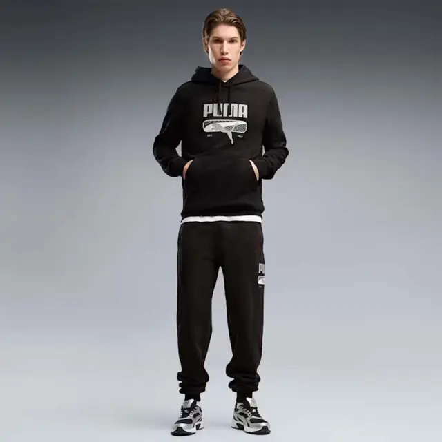 Puma Men's Sport Logo Play Fleece Hoodie Μαύρο 694606-01 (Puma) 3