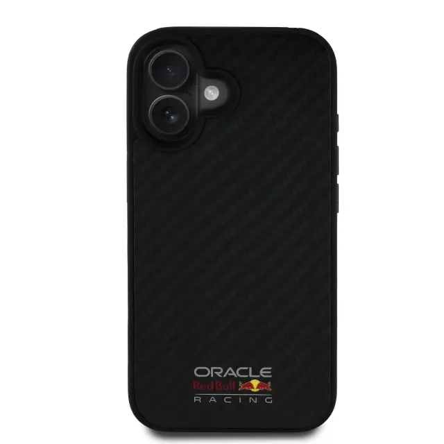 Red Bull Carbon Shiny Logo MagSafe Case for iPhone 16 Black 3