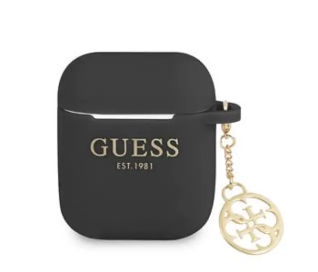 Guess 4G Charm Silicone Case for AirPods 1/2 Black