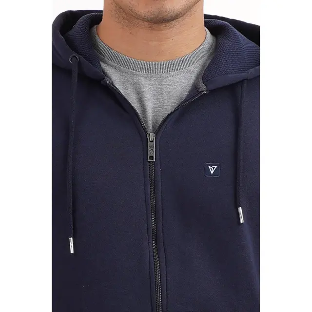 Magnetic North Zipper Hoodie Basic (50012-Navy Blue) - Μπλέ 2