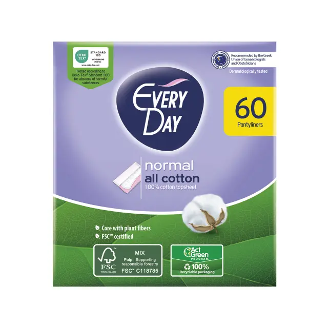 Everyday All Cotton Normal Σερβιετάκια 60 Τεμάχια
