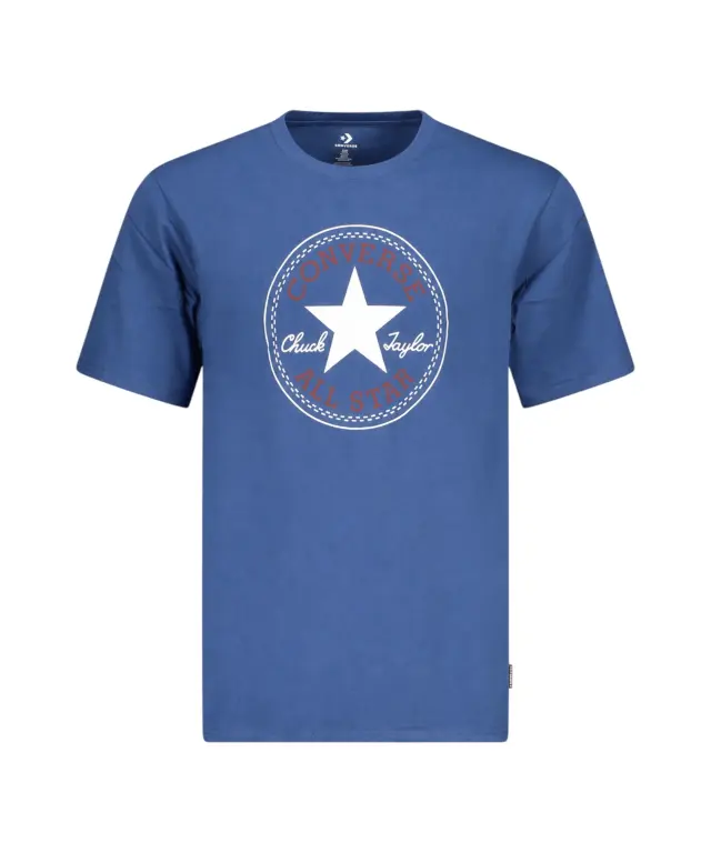 Converse - Ανδρικό T‑shirt Chuck Taylor All Star Patch Relaxed Fit CVM5T459-415 Μπλε - XS