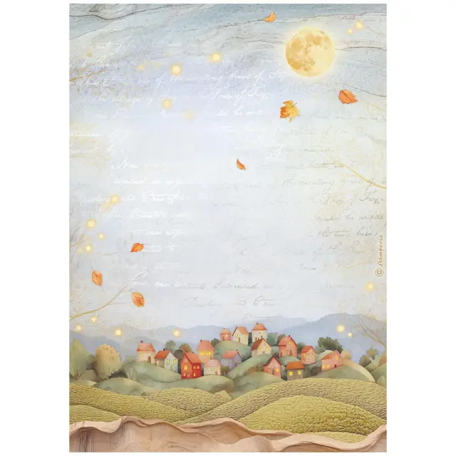 Ριζόχαρτο ντεκουπάζ Stamperia 21x29cm A4, Whispering woods, Λόφοι