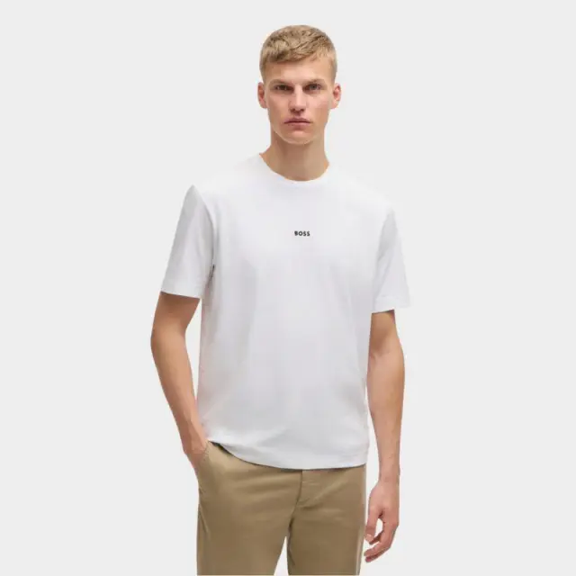 Hugo Boss - Ανδρικό T-shirt Tchup Relaxed Fit 50473278-100 Λευκό - XL