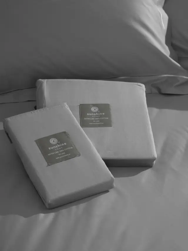 Κατωσέντονο Βαμβακοσατέν Omnia με λάστιχο Grey Διπλό (160x200+40) Sunshine 2