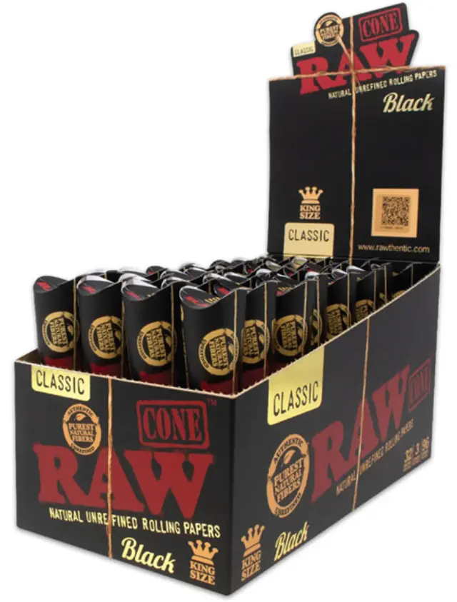RAW Cone Black Κώνος - King Size - 32τεμ.