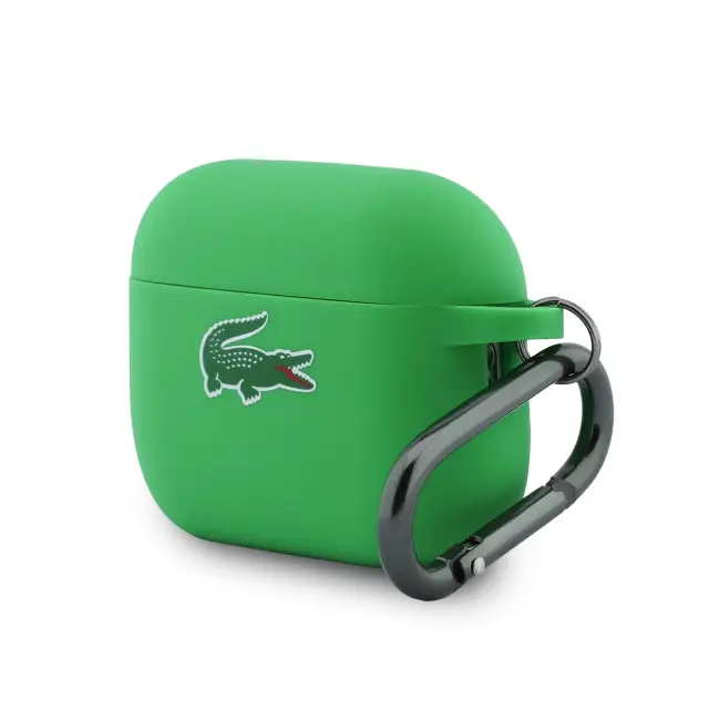 Lacoste Liquid Silicone Croc Logo Case for AirPods Pro 3 Green 2