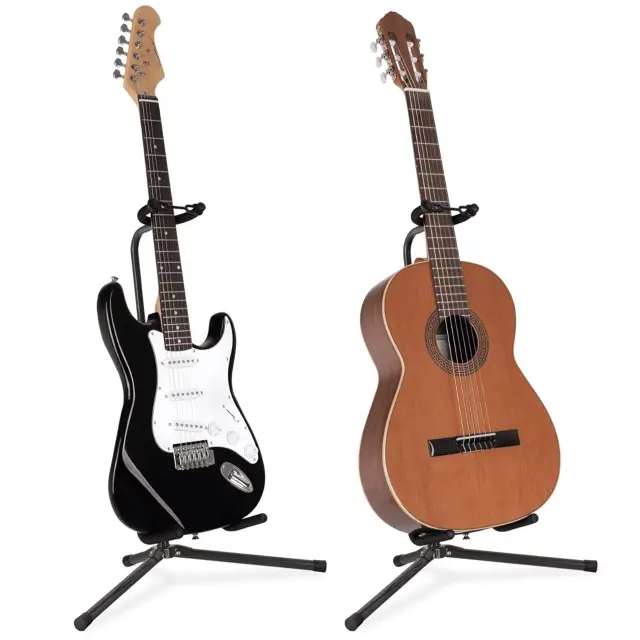 SUPRIMO GS2 guitar stand foldable floor-standing portable guitar safety strap 62-74 cm up to 25 kg 2