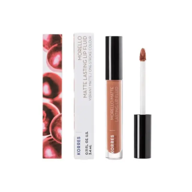 Korres Morello Matte Lasting Lip Fluid Υγρό Κραγιόν Μεγάλης Διάρκειας για Τέλειο Ματ Αποτέλεσμα 07 Tinted Rose, 3.4ml
