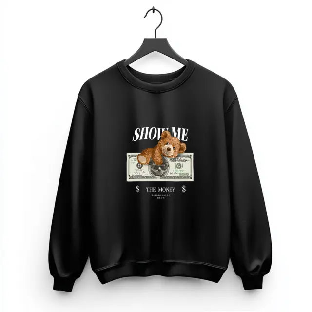 Φούτερ Noshame® Μαύρο με τύπωμα - 3025122 - XXL