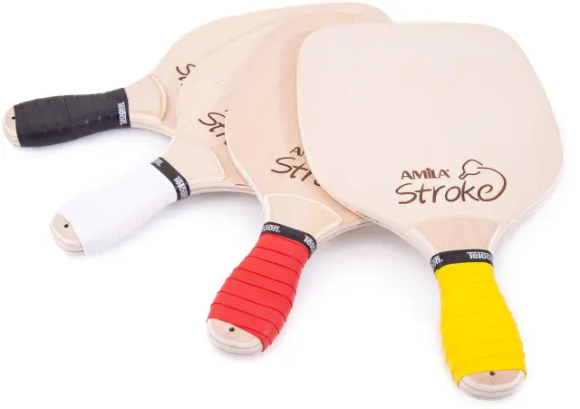 Ρακέτα Παραλίας AMILA Stroke 12mm 400gr Κίτρινο Grip (42288) 2