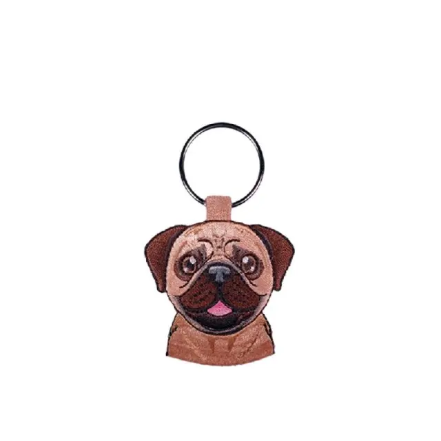 ActionLab Κεντητό Μπρελόκ Pug Μονόχρωμο 2