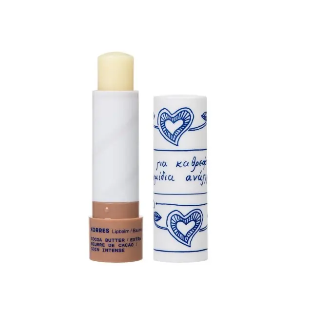 Korres Lipbalm Cocoa Butter Extra Care Ενυδατική Φροντίδα για τα Χείλη με Βούτυρο Κακάο για Βαθιά Ενυδάτωση και Θρέψη, 4,5gr