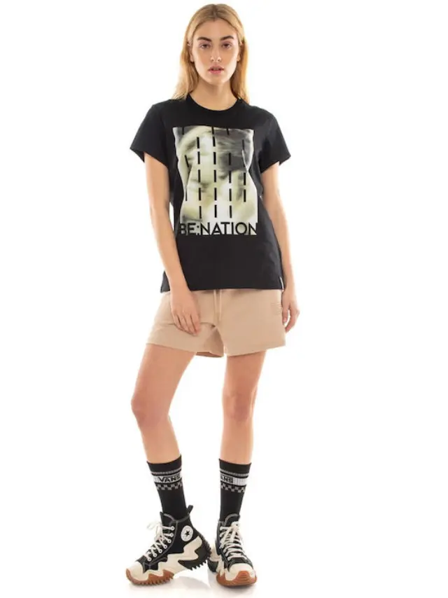 BE NATION S/S REGULAR AND LONG TEE - XL