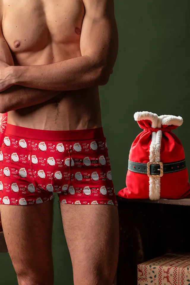 Admas Ανδρικό Χριστουγεννιάτικο Μπόξερ Santa Claus - Συσκευασία Δώρου - S